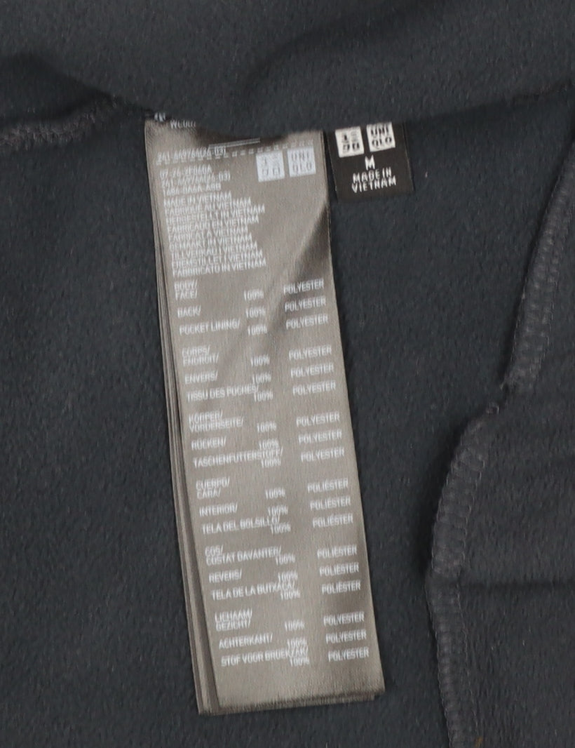 Womens UK Size M Uniqlo Black Overcoat