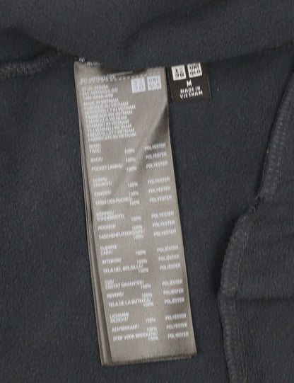 Womens UK Size M Uniqlo Black Overcoat