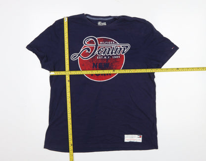 Mens UK Size M Tommy Hilfiger Blue  T-Shirt