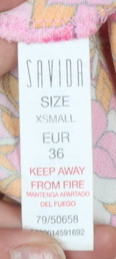 Womens UK Size XS Savida A-Line Satin Skirt