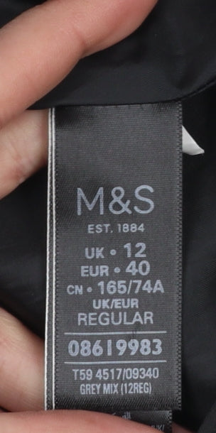 Womens UK Size 12 Marks and Spencer A-Line Tweed Skirt