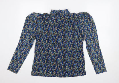 Womens UK Size 8 Girl In Mind Blue Tunic Blouse