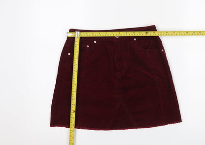 Womens UK Size 8 Miss Selfridge Mini Corduroy Skirt