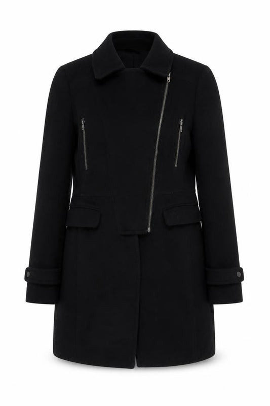 Womens UK Size L Great Plains Black Overcoat