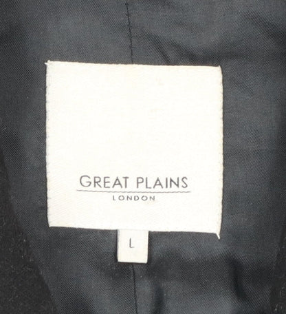 Womens UK Size L Great Plains Black Overcoat