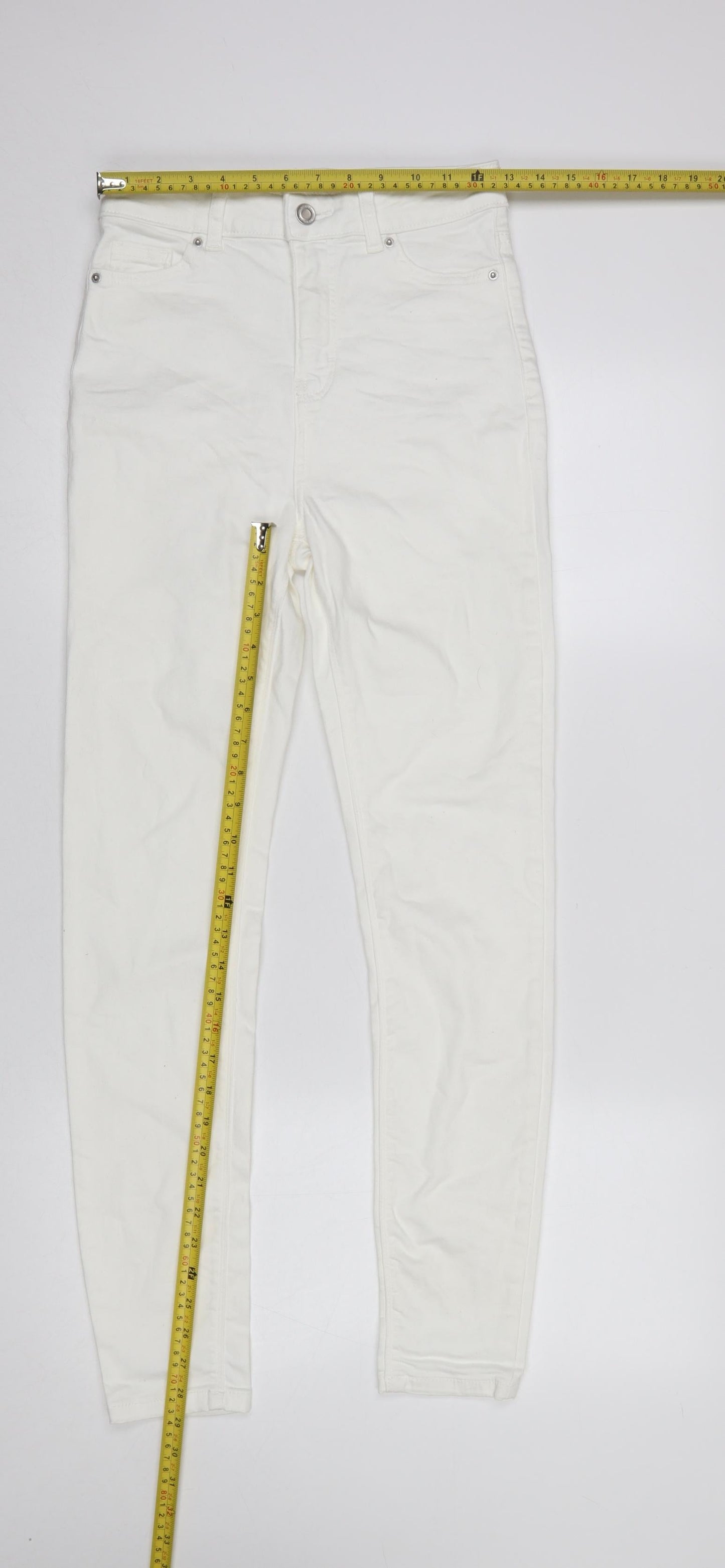 Womens UK Size 6 Primark Slim Fit Skinny White Jeans
