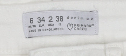 Womens UK Size 6 Primark Slim Fit Skinny White Jeans