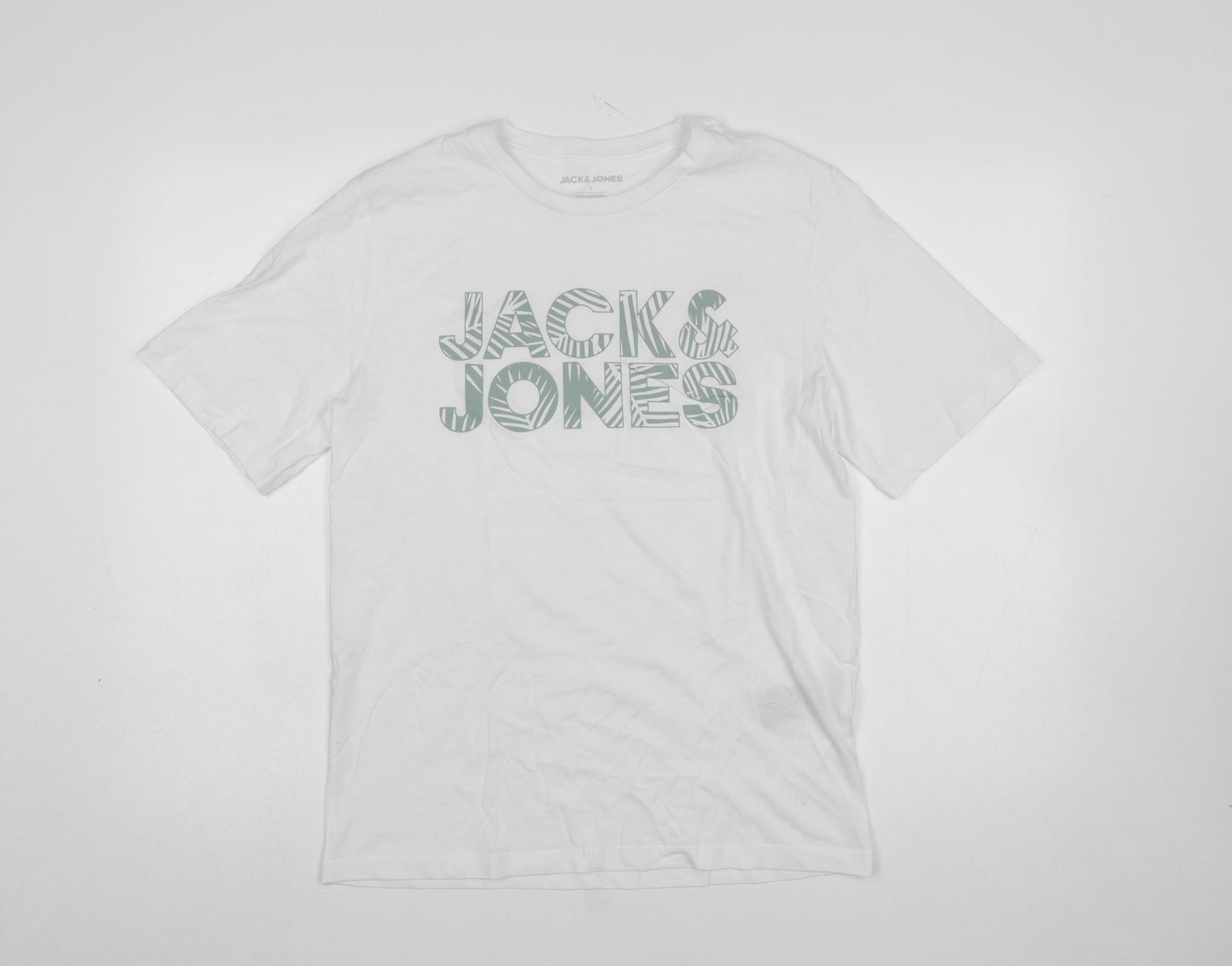 Mens UK Size S JACK & JONES White  T-Shirt