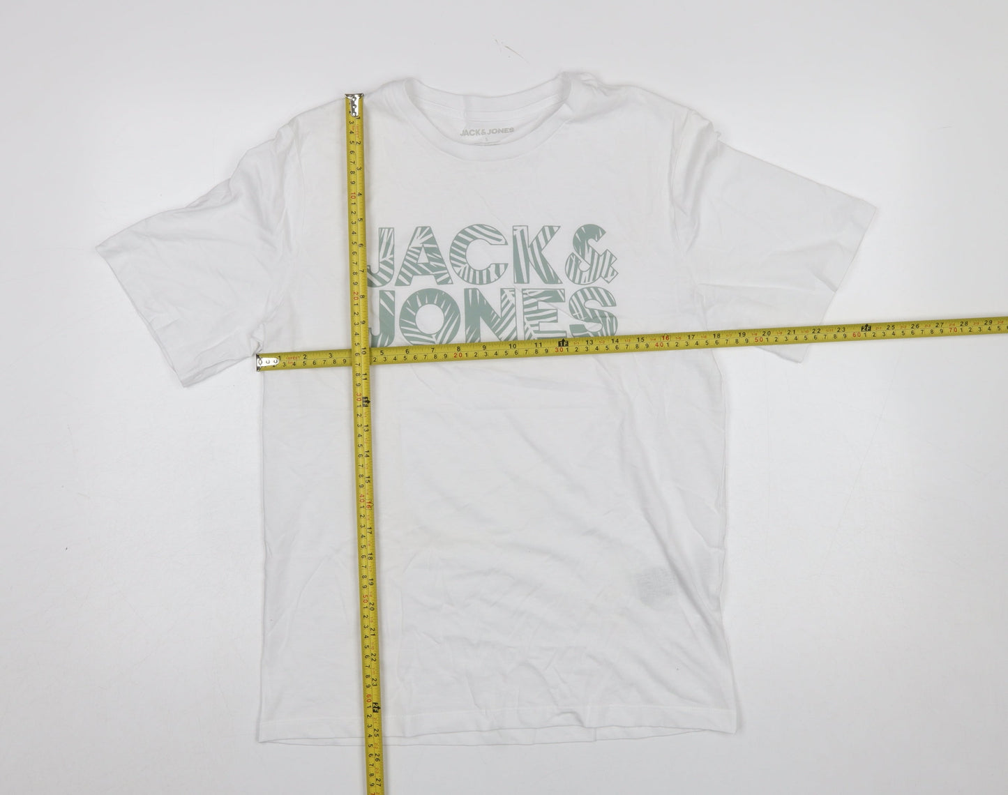 Mens UK Size S JACK & JONES White  T-Shirt