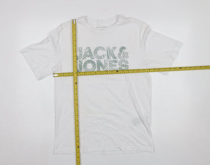 Mens UK Size S JACK & JONES White  T-Shirt