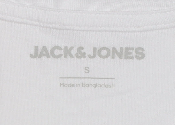 Mens UK Size S JACK & JONES White  T-Shirt