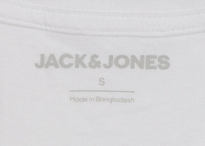 Mens UK Size S JACK & JONES White  T-Shirt