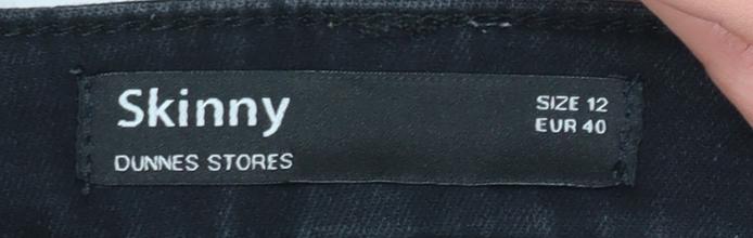Womens UK Size 12 Dunnes Stores Slim Fit Skinny Black Jeans