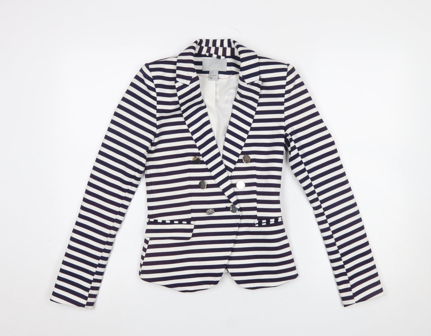 Womens UK Size 4 H&M Regular Blue Blazer