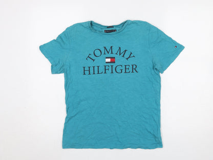 Boys UK Size 164 Tommy Hilfiger Blue Basic T-Shirt