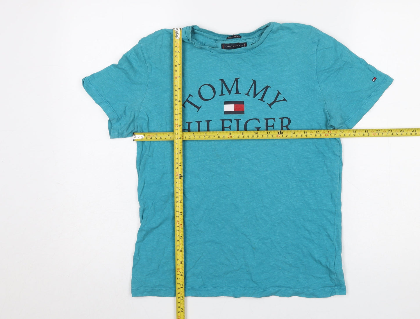 Boys UK Size 164 Tommy Hilfiger Blue Basic T-Shirt