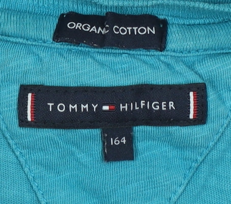 Boys UK Size 164 Tommy Hilfiger Blue Basic T-Shirt