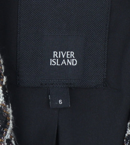 River Island Women Brown Leopard Print Blazer Size 6