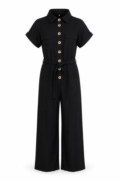 Womens UK Size 6 New Look One-Piece Black Jumpsuit