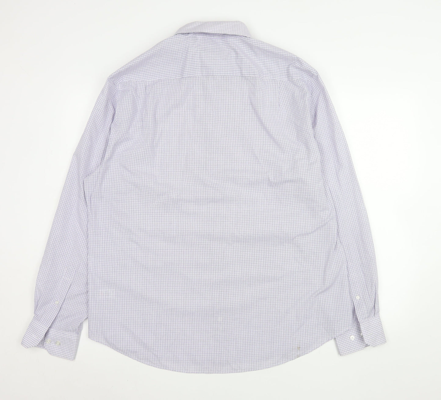 Mens UK Collar Size 17 George Smart Purple  Dress Shirt