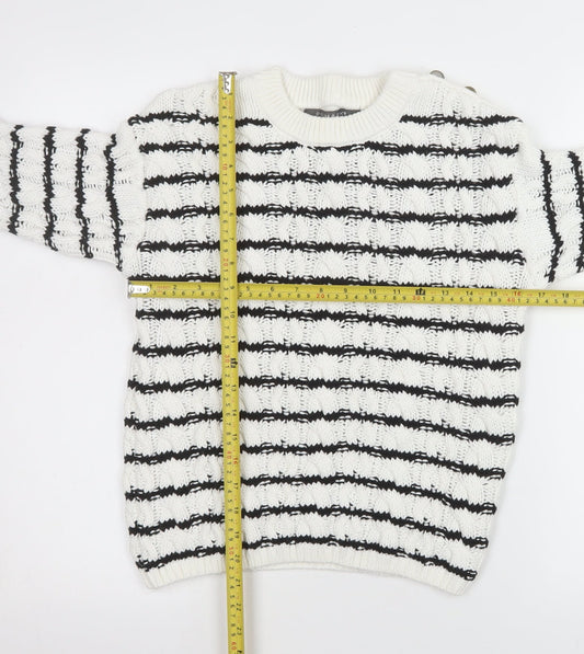 Womens UK Size 2XS Primark White Pullover Jumper