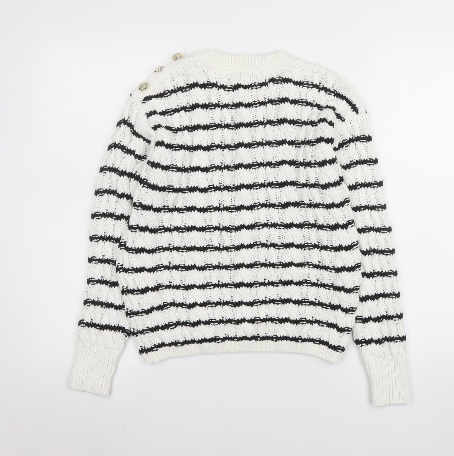 Womens UK Size 2XS Primark White Pullover Jumper