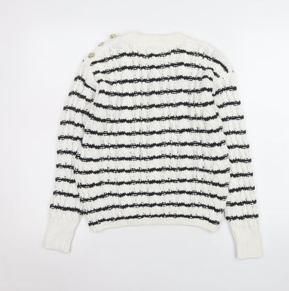 Womens UK Size 2XS Primark White Pullover Jumper