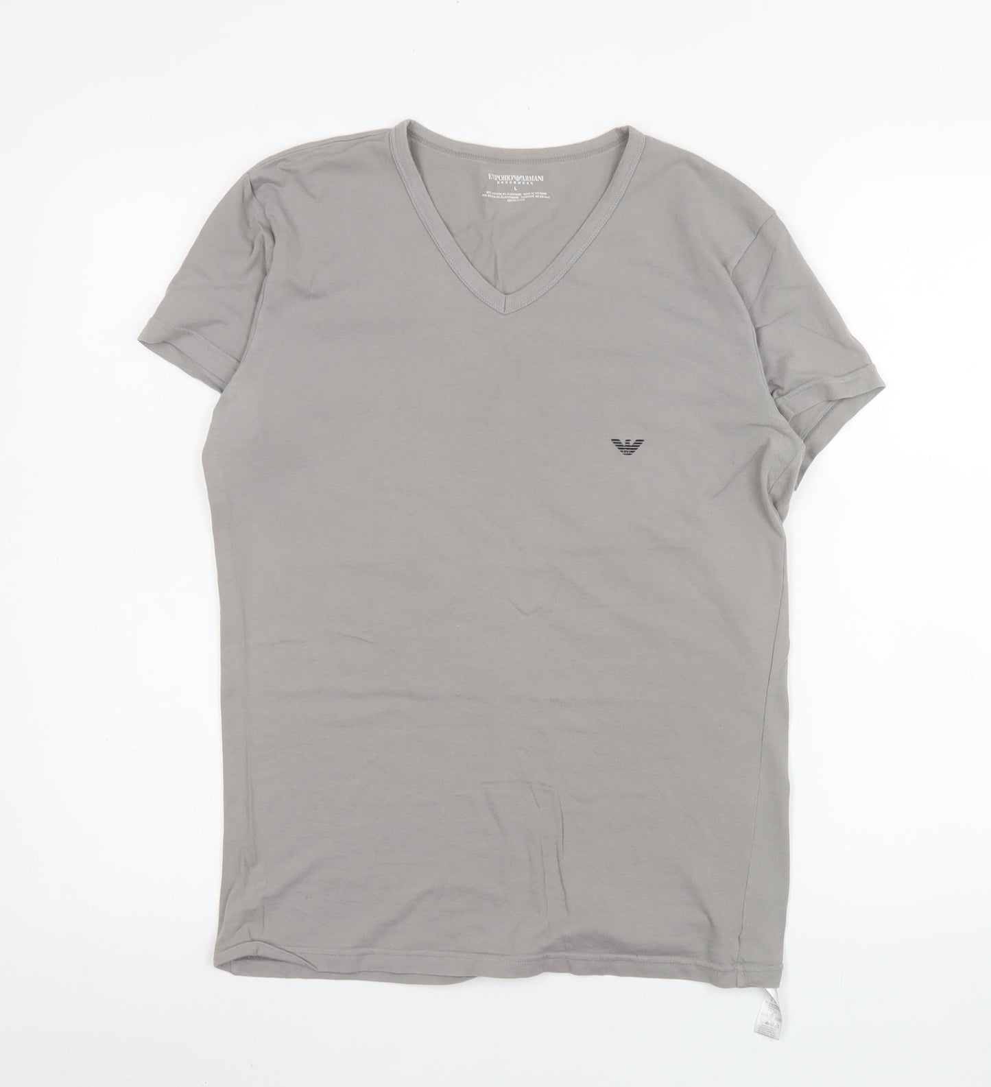 Mens UK Size L Emporio Armani Grey  T-Shirt