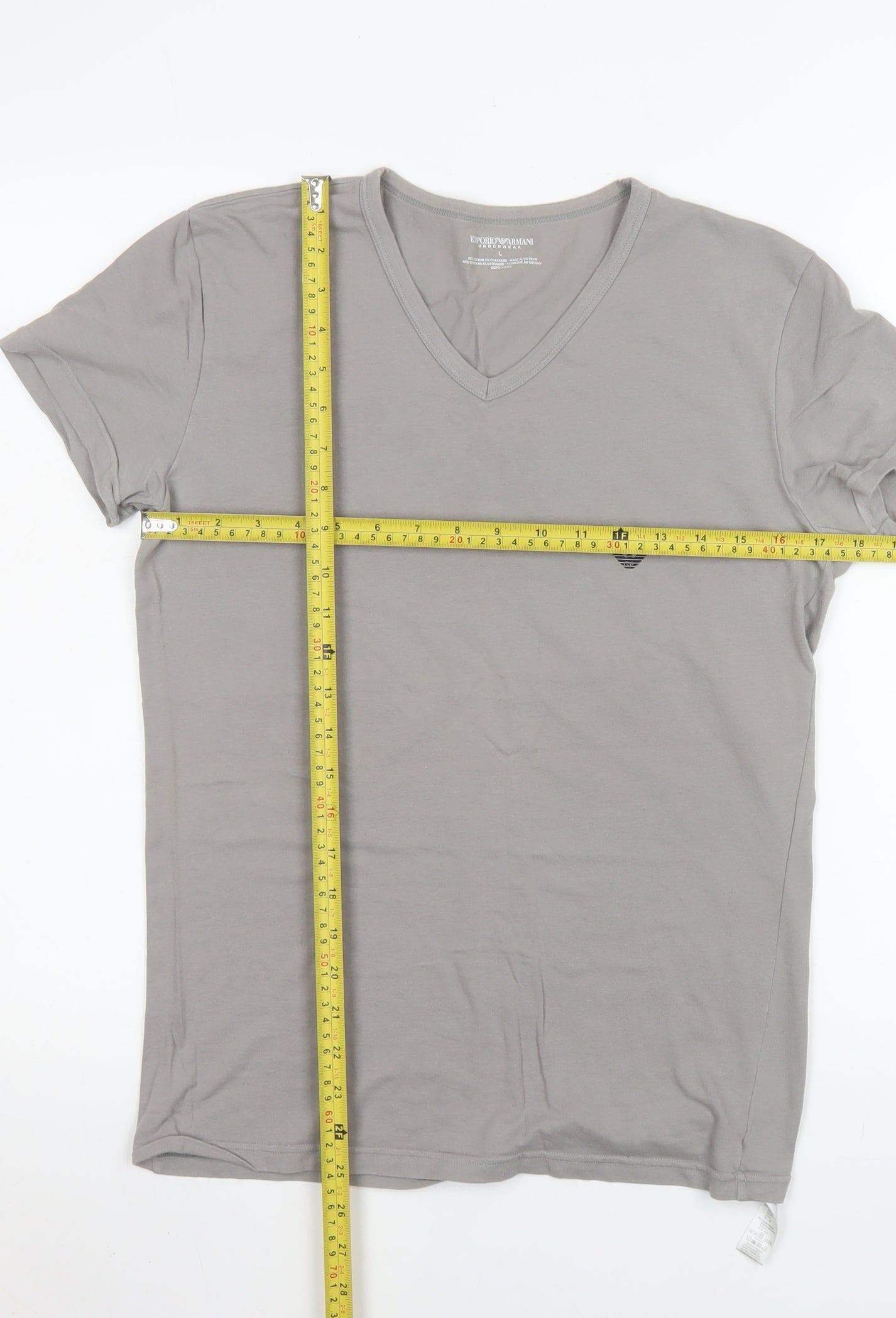 Mens UK Size L Emporio Armani Grey  T-Shirt