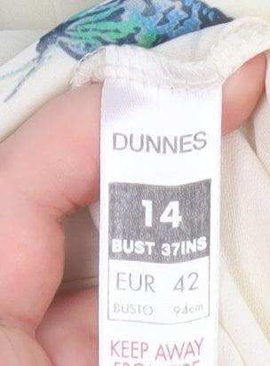 Womens UK Size 14 Dunnes Ivory Tunic Blouse