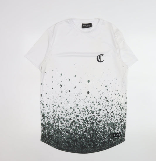 Mens UK Size L Closure London White  T-Shirt