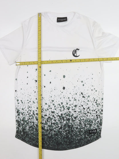 Mens UK Size L Closure London White  T-Shirt