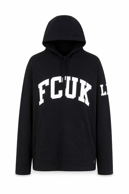 Womens UK Size L FCUK Black Pullover Hoodie