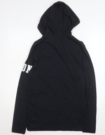 Womens UK Size L FCUK Black Pullover Hoodie