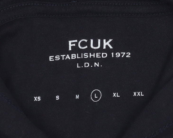 Womens UK Size L FCUK Black Pullover Hoodie