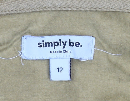Womens UK Size 12 Simply Be Beige Basic Jacket