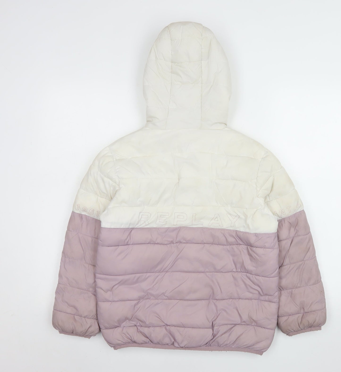 Girls UK Size 14 Years Replay Ivory Puffer Jacket