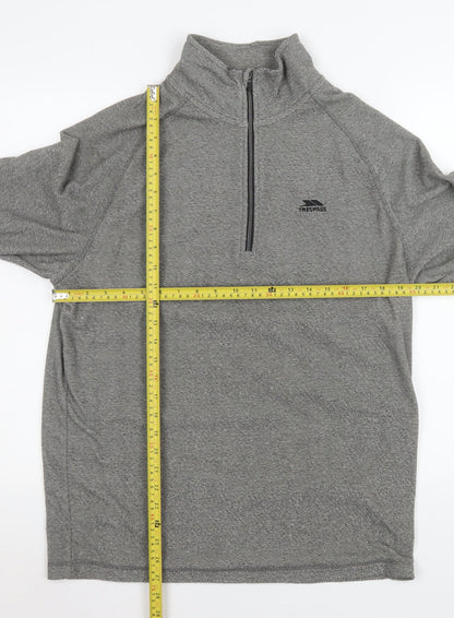 Mens UK Size L Trespass Grey Pullover Sweatshirt