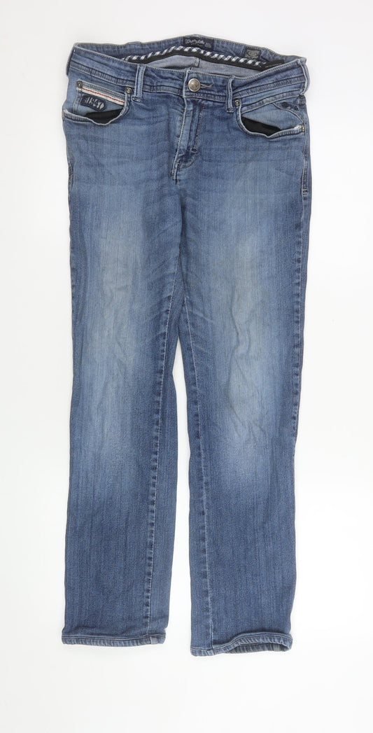 Mens UK Size 34 Wrangler Regular Fit Straight Blue Jeans