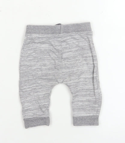 George Unisex Baby Grey Jogger Trousers 3-6 Months 100% Cotton Animal Print
