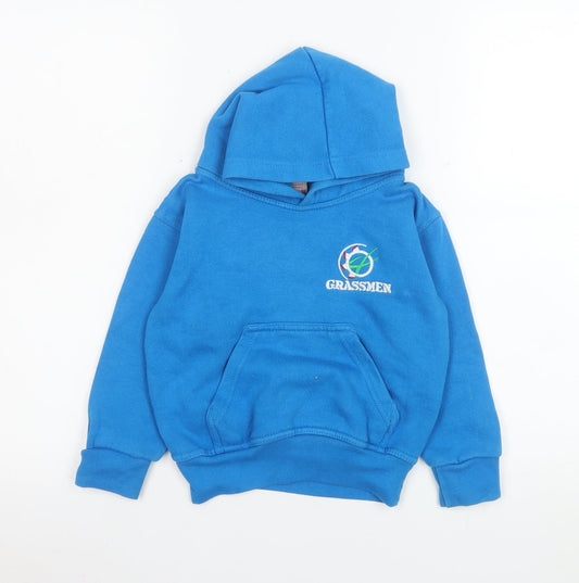 Grassmen Blue Unisex Baby Hooded Basic Jacket 12-18 Months Cotton Blend