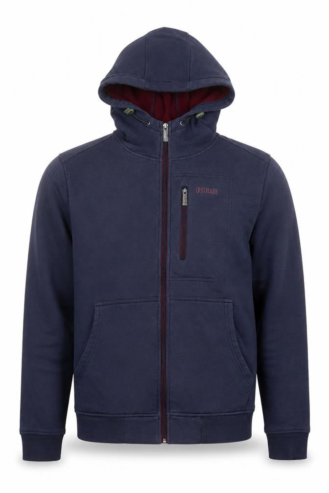 Mens UK Size M Outrage Blue Basic Jacket