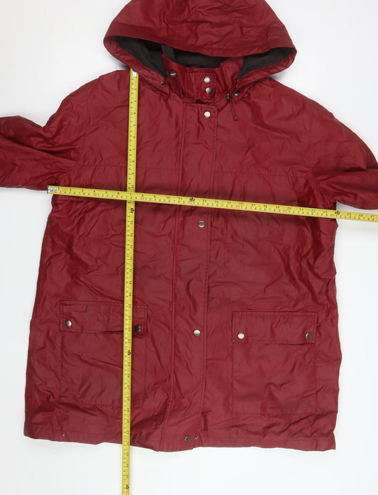 Womens UK Size XL Four Seasons Red Rain Coat