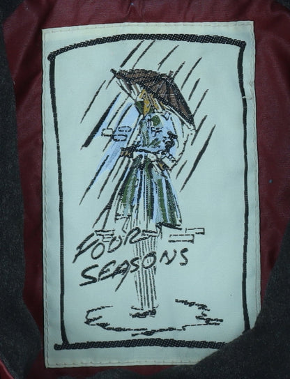 Womens UK Size XL Four Seasons Red Rain Coat