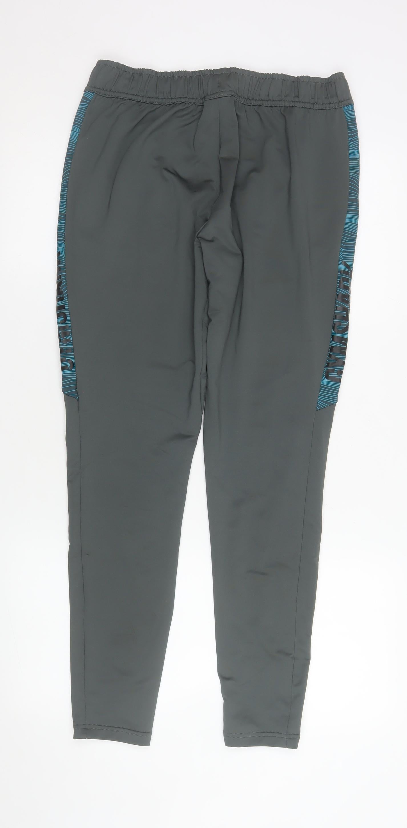Mens UK Size S Gymshark Slim Fit Track Pants Grey Trousers