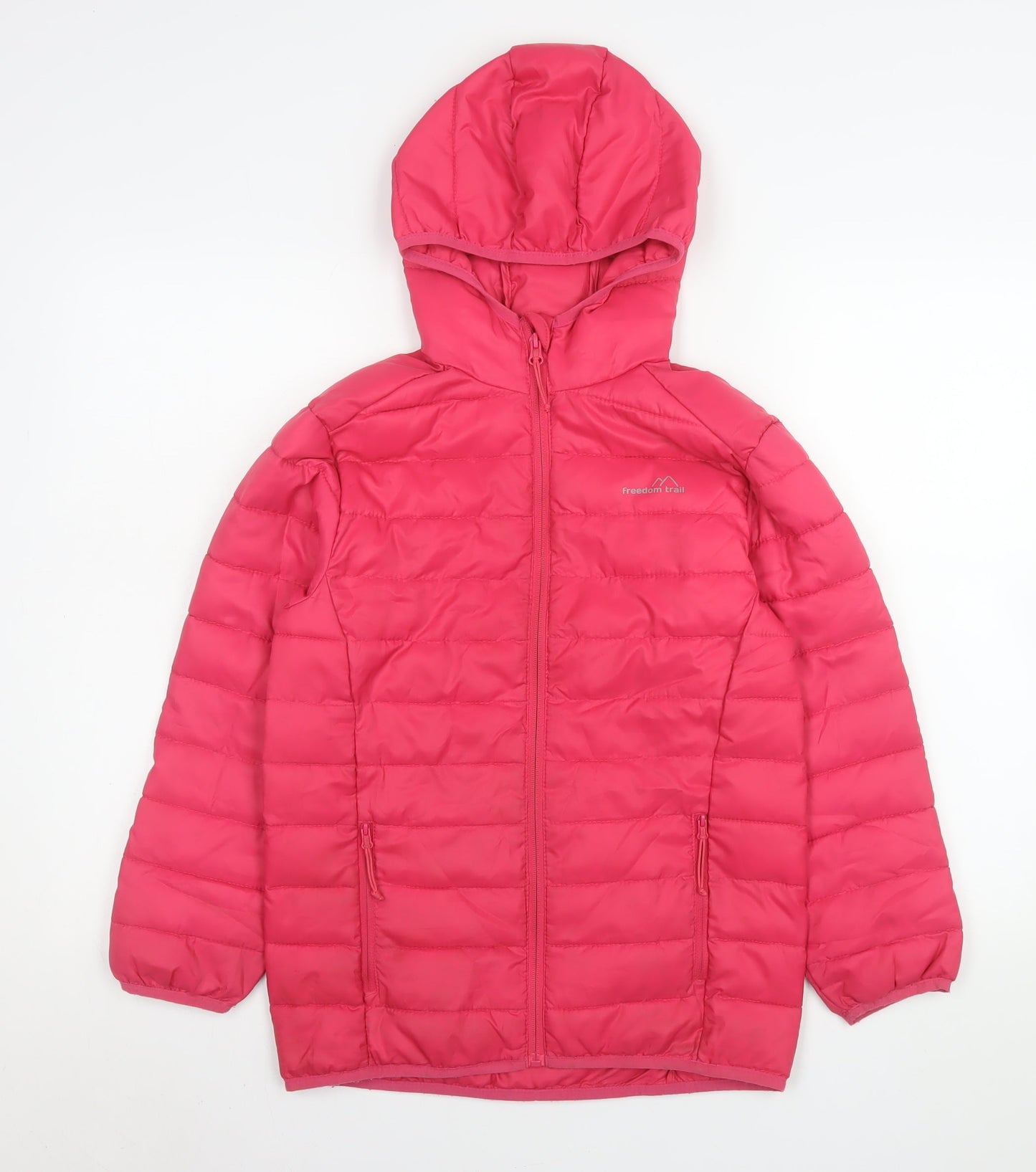Girls UK Size 9-10 Years Freedom Trail Pink Puffer Jacket