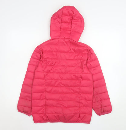 Girls UK Size 9-10 Years Freedom Trail Pink Puffer Jacket