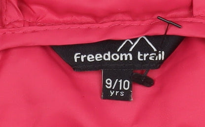 Girls UK Size 9-10 Years Freedom Trail Pink Puffer Jacket