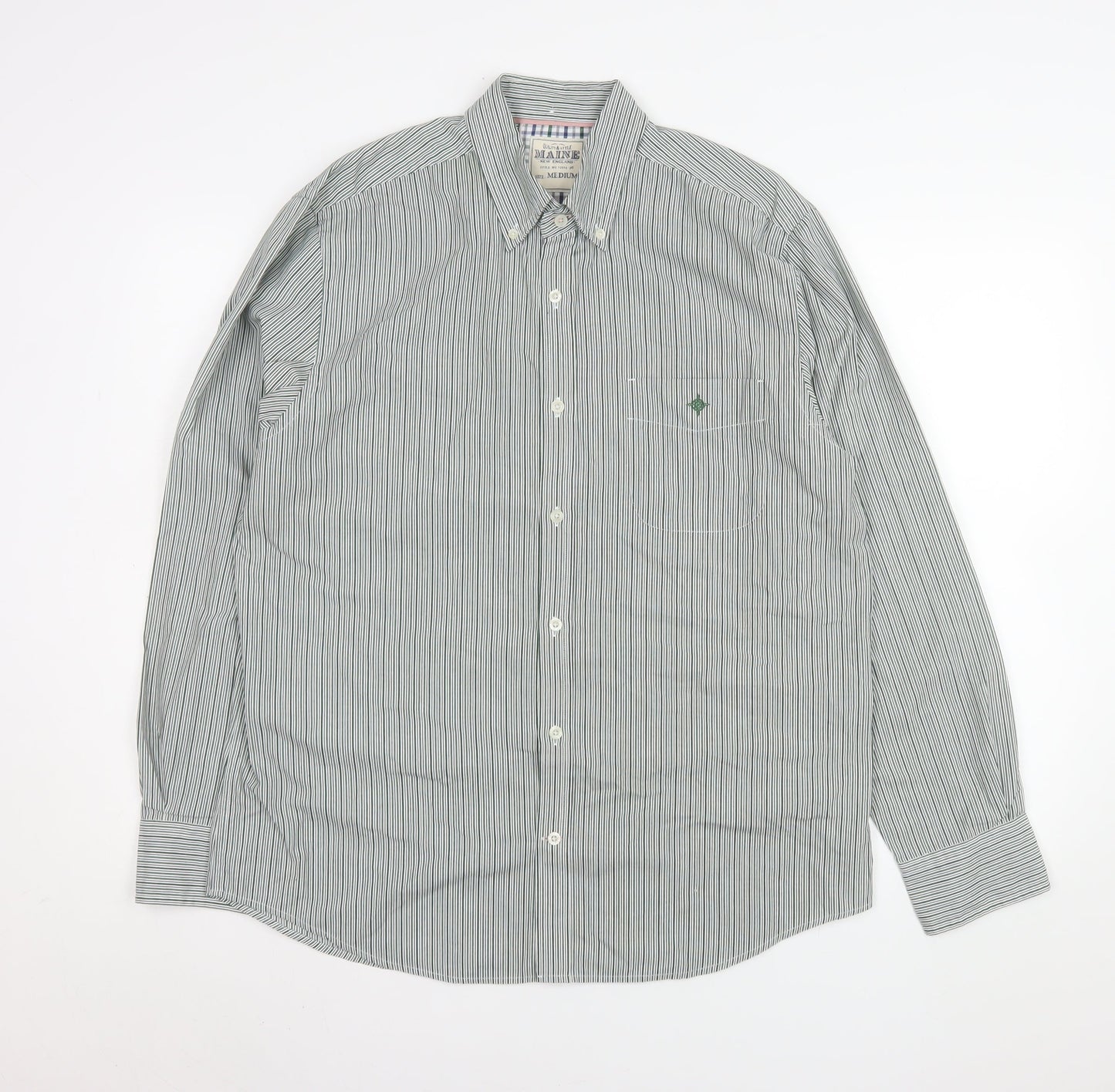 Mens UK Collar Size M Debenhams Smart Green  Dress Shirt