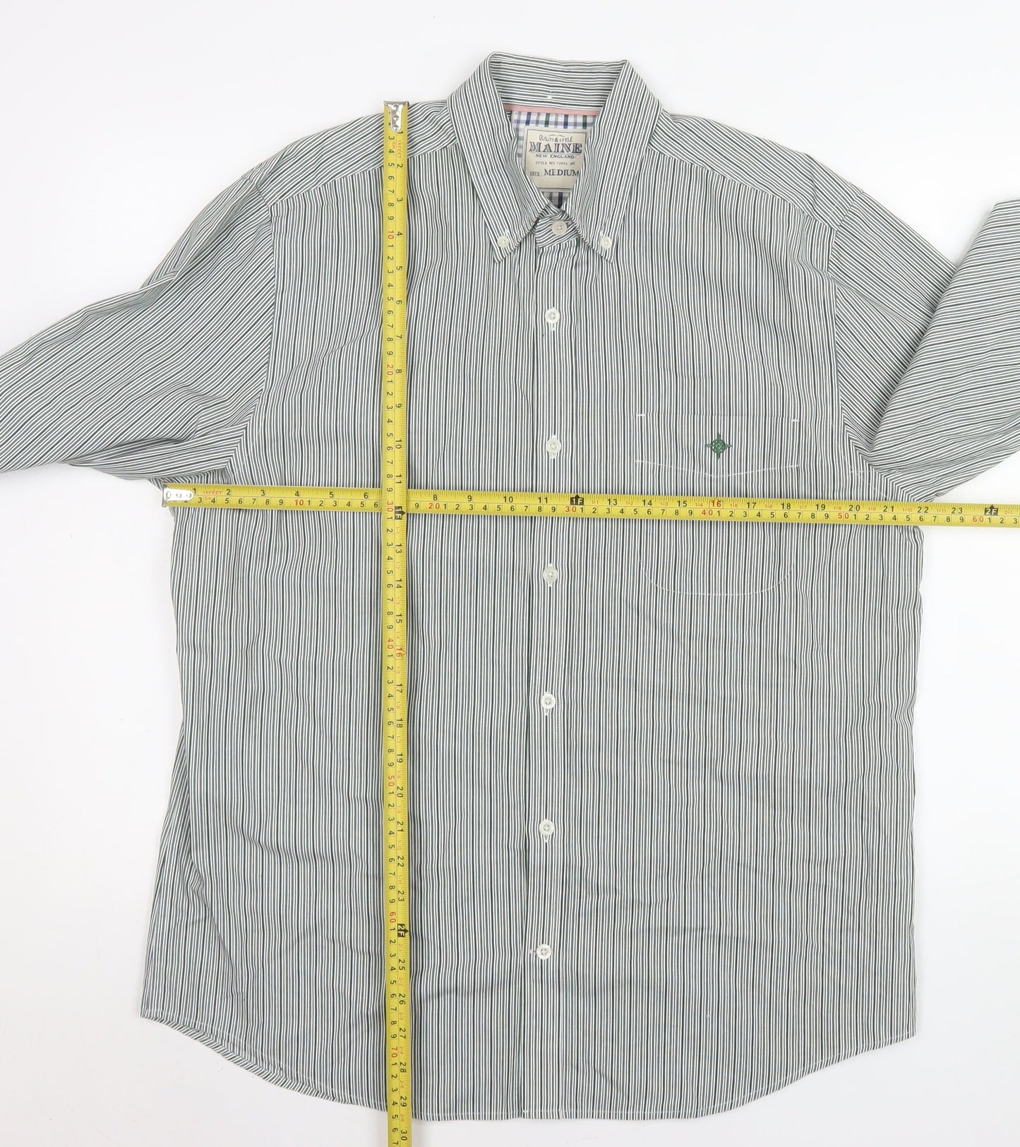 Mens UK Collar Size M Debenhams Smart Green  Dress Shirt